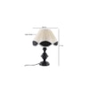 Newland Multicolour Fabric Shade Table Lamp with Black Iron Base