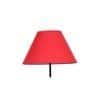 Caterina Red Fabric Floor Lamp with Black Iron Base