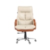 Ettorez Otimo Premium High Back  Boss Chair In Cream And Tan Colour