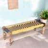 Hamilton Solid Wood Maachi Bench In Purple & Yellow Canning