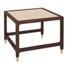 Sera Rectangular Marble and Square Marble Nested Coffee Table in Walnut Finish