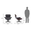 1956 Lounge Chair in Leatherette Black Colour