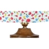 Landon Multicolor cotton table lamp with Natural Wood Base