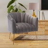 Jella Fabric Accent Chair in Grey Colour