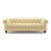 Winchester 3 Seater Leatherette Sofa in Cream Colour