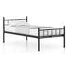 Weaver Metal Single Size Bed In Black Finish