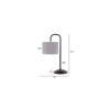 Alana Grey cotton Shade Iron Table Lamp