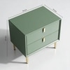 Greenhollow Wood Side Table in Green Colour