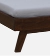 Asher Solid Wood Single Size Non Storage Bed In Provincial Teak Finish