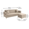 Daraco Velvet L shape 4 Seater Sofa in Cream Color