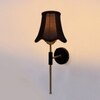 Devansh Metal Wall Mounted Lamp With Black Cotton Shade