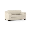 Trissino 2 Seater Premium Italian Leather Sofa In Creme Fraiche Colour