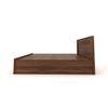 Taro Engineered Wood King Size Box Storage Bed In Walnut Finish