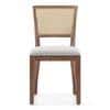 Argiro Solid Wood Dining Chair Set Of 2 In Teak Finish & Grey Colour