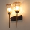 Eliante Modern Wall Lights Mild Steel, Glass & Glass Material Antique,Brown & Golden Finish