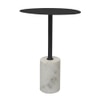 Metalsmith Marble Side Table in Black Finish