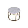 Selma Round Metal Coffee Table In Gold Finish