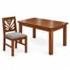 Globally Indian Ankura Solid Sheesham Wood 4 Seater Dining Table Set 4 Chairs Grey
