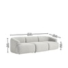Zenliving Wood 3 Seater With Upholstery Non Storage Sofa In Beige Colour