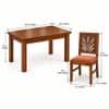 Globally Indian Kusha Solid Sheesham Wood 4 Seater Dining Table Set 4 Chairs Terracotta Orange