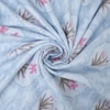 Aya White & Blue Floral Cotton Dohar Single Bed Reversible 300 Gsm Size 240 X 160 Cms