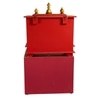 D'Dass Multi Color Mdf and Sheesham Wooden Temple With Cabinet For Pooja