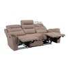 Silvana Three Seater Motorized Fabric Recliner in Taupe Beige Colour