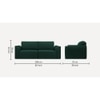 Cacef 3 Pull Out Sofa Cum Bed ith storage In Green Colour