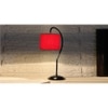Red cotton Curvy table lamp with Iron Base (SP03)