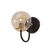 Eliante Modern Wall Lights Mild Steel, Glass & Glass Material Brown,Gold & Champaign Finish