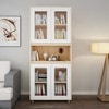 Mobley Display Bookcase Beige Teak And Frosty White