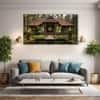 The Castle Decor Kerala House Wall Painting Wooden Framed 27x48 Inch