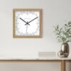 Minimal Wooden Wall Clock with Worded Hour Dial and Precision Minute Track