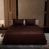 Stoa Paris 300 TC Satin Bedsheet Double Bed with Pillow Covers in Hot Chocolate