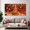 The Castle Decor Goddess Laxmi Wall Painting Wooden Framed 27x48 Inch (Style 9)