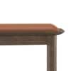 Dane Solid Wood Bench In Danish Walnut Finish with Nappa Tan Leatherette Colour