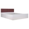 Prana Engineered Wood Queen Size Bed In White Finish