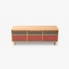 Kiko Secret Solid Wood Sideboard in Beige Colour