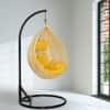 Rattan Egg Single Seater 6 Star Swing Chair Yellow