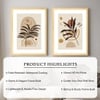 Boho Leaf Flower Moon and Sun Set of 2 Framed Posters 45x60 cm