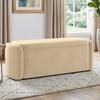 Risibol  Velvet 2 Seater Ottoman Bench with Storage  in Cream  Color