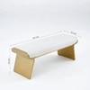 The Grand Foyer Metal Bench in White Finish