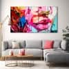 The Castle Decor Woman Abstract Wall Painting Wooden Framed Digital Painting 27x48 Inch (Style 4)