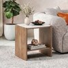 Tavo Solid Wood and Banswara Side Table In Golden ash Finish