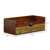 D'Dass Copper Wooden Shelf Style Temple For Pooja In Home and Office