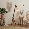 Melman Beige Jute Floor Lamp with Beige Jute Base