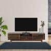 UrbanGlow Solid Wood Free Standing TV Unit in Provincial Teak Finish