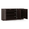 Bennis 18 Pair Shoe Rack in Dark Walnut Finish