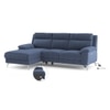 Emila Left Aligned Three Seater Sectional Recliner in Blue Colour