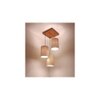 Elementary Brown Solid Wood Cluster Hanging Light